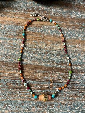 Handmade Multicolor Beaded Women’s Necklace - Boho Style